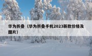 华为折叠（华为折叠手机2023新款价格及图片）