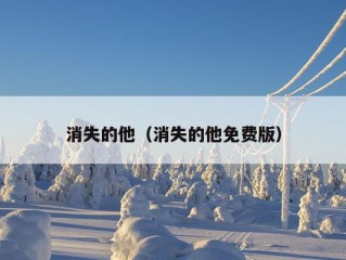 消失的他（消失的他免费版）